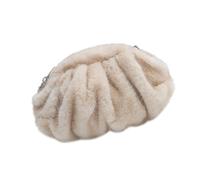 JSGHGDF Bequeme Umhängetasche aus Kunstfell mit verstellbarem Kettenriemen, leichte Konstruktion, ideal für Reisen und Einkaufsreisen, khaki