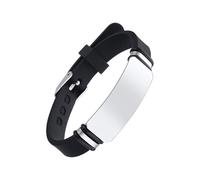 JSGHGDF Gravierbares Armband mit weichen Silikon-Materialien und stabilen Metallbeschlägen, verschiedene Szenen, modische Armbanduhr, Eine Größe, Wie beschrieben