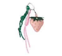 JSGHGDF Punk-Rock-Erdbeer-Charm, Metall-Nieten, Nylon, Schlüsselanhänger, Rucksack, Zubehör, Geldbörse, Handydekoration, Halter, Nylonseil, Rucksack-Zubehör, a