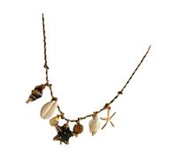 JSGHGDF Resort-Schmuck-Halskette für Damen, Marine-Anhänger für den Strand | Geflochtene Kordel-Halskette, Marine-Charm-Schmuck, Küstenurlaub, Alltag, Outfit, Akzent für Reisen, Resort