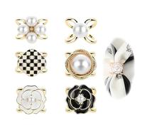 Jsleid 6 Stück Goldene Schalring Clip, Moderner Verschluss, Geeignet für Damenschals, Kopftücher und Tücher