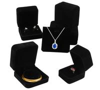 JSMTKJ Elegante Schmuckschatulle für Hochzeit/Geschenk, 5 Stück, Partys, mit hochwertigem Design und Seidenfutter, tragbar und wiederverwendbar