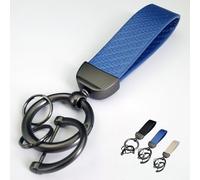 JSYDMA Auto Schlüsselanhänger für BMW Z1 Z3 Z4 E30 E36 E52 E85 E86 E89 G29 Z3M Z4M 20i 30i, Schlüsselanhänger Leder mit 1 D-Ring, 1 Schraubendreher, Keychain für Familie, Freunde,B-Blue