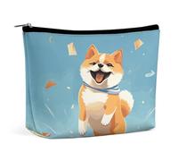 JTKBNVM Niedliche Shiba Inu Make-up-Tasche für Damen, wasserdichte Kosmetiktasche, tragbare Reise-Kulturbeutel, Aufbewahrungstasche, große Make-up-Tasche, Hand-Make-up-Tasche für Arbeit, Stil,