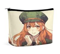 JTKBNVM Schöne Make-up-Tasche mit Cartoon-Mädchen für Frauen, wasserdichte Kosmetiktasche, tragbare Reise-Kulturbeutel, Aufbewahrungstasche, große Make-up-Tasche, Hand-Make-up-Tasche für Arbeit, Stil,