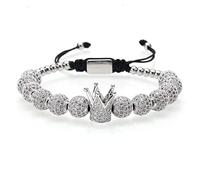 jtkhaweh Good Armband, Armband, Schmuck, Damen Und Herren Lederschmuck Krone Herrenarmband Armbänder Für Männer Charm Manschette Armreif Silvercrown