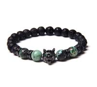 jtkhaweh Good Armband, Armband, Schmuck, Damen Und Herren Lederschmuck Vintage Herren Wolf Charm Armband Türkis