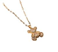 jtkhaweh Halskette Ketten Schmuck Herren Frauen Anhänger Necklace Halsketten Bär Anhänger 24013