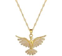 jtkhaweh Halskette Ketten Schmuck Herren Frauen Anhänger Necklace Phönix Halskette Mit Ausgebreiteten Flügeln