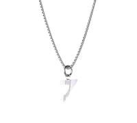 jtkhaweh Halskette Ketten Schmuck Herren Frauen Anhänger Necklace Ripple Zahl 7 Halskette