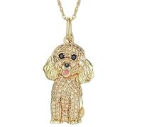 jtkhaweh Halskette Ketten Schmuck Herren Frauen Anhänger Necklace Süße Pudel Anhänger Halskette Damen
