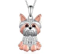 jtkhaweh Halskette Ketten Schmuck Herren Frauen Anhänger Necklace Süße Royal Yorkie Hundeanhänger Halskette Für Frauen Yorkie-A