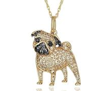 jtkhaweh Halskette Ketten Schmuck Herren Frauen Anhänger Necklace Süßer Dackel Anhänger Halskette Mops