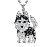 jtkhaweh Halskette Ketten Schmuck Herren Frauen Anhänger Necklace Süßer Dackel Anhänger Halskette Husky