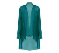 JTKSSCS Bolero Damen Festlich Damen Elegante Chiffon Strickjacke Langarm Vorne Offen Bolero Schals Shrug Oberbekleidung Cover(Green,3XL)