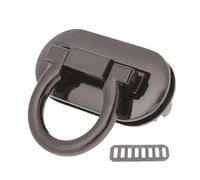 JTKSSCS Taschenverschluss 1 Stück Metallverschluss Drehverschluss Drehverschlüsse for DIY Handtasche Ersatztasche Geldbörse Hardware Zubehör 4 Farben(Black)