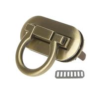 JTKSSCS Taschenverschluss 1 Stück Metallverschluss Drehverschluss Drehverschlüsse for DIY Handtasche Ersatztasche Geldbörse Hardware Zubehör 4 Farben(Bronze)