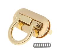 JTKSSCS Taschenverschluss 1 Stück Metallverschluss Drehverschluss Drehverschlüsse for DIY Handtasche Ersatztasche Geldbörse Hardware Zubehör 4 Farben(Gold)