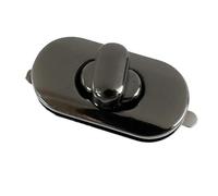 JTKSSCS Taschenverschluss 10 Stück 35 x 18 mm Metall-Taschenverschluss, Handtaschen-Drehverschlüsse, Schnalle, oval, drehbar, Verschlüsse, Hardware-Zubehör(Black,6pcs)