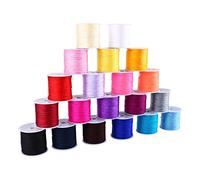 JTLB Satinfaden Hilo Chino para Pulseras 1 Mm Rot 100 M X 0,8 Mm Nylon Chinesischer Knoten Rattail Makramee-Fadenschnur Rot