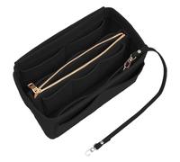 JTMKYO 1 Stück tragbare Filztasche, Handtaschen-Aufbewahrungseinsatz, abnehmbare Aufbewahrungstasche, Kosmetiktasche mit großem Fassungsvermögen, Filz-Liner-Tasche, Verwendung in Kosmetika (schwarz)