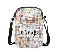 JTOUK Dänemark Crossbody Bag Dänemark Reisetagebuch Geschenk dänisches Reisegeschenk Dänemark Merch