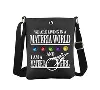 JTOUK JRPG Game Gift FF7 Gift I Am A Materia Girl Fantasy Gaming Inspired Crossbody Bag, Materia World Cb EU, 6.5 Inches ×8.27 Inches