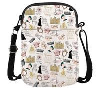 JTOUK TV-Show-inspiriertes Geschenk V. Crawley-Zitat, inspiriertes Geschenk, TV-Show, Merchandise-Beutel, Crossbody-Tasche für Fans, Frauen, Downton TV-Muster Cb EU, 5.91 Inches ×8.27 Inches