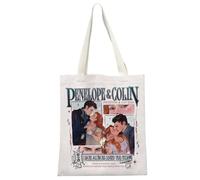 JTOUK Von Regency-TV-Show-inspiriertes Geschenk, Polin-Saison-Geschenk, Buchgeschenk, Penelope Colin Love Story, Tragetasche für Fans, Penelope & Colin Tragetasche, EU, 13.78 inch x 15.75 inch, Large
