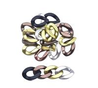 JTZYM 100/200 Stück Acryl Ringe 23mm x 17mm Matt Gold Acryl Glieder Verbinder Kunststoff Kettenglieder für Schmuckherstellung Telefonkette