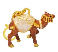 Juanxian Feng Shui Cash Flow Kamel Schlüsselanhänger Reichtum Porsperität Erfolg Glück Amulett W5497, weiß, 9 * 3.5cm
