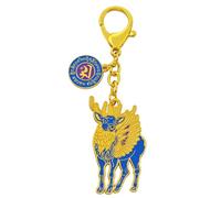 Juanxian Feng Shui Sky Deer Spirit Essence Schlüsselanhänger, Gesundheit, Wellness, Langlebigkeit, Erfolg, Glück, blau, 12.3*2.4*5.8CM