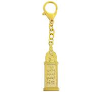 Juanxian Herz Sutra Pagode Schlüsselanhänger, Fünf Gelbe Talisman Amulett mit Om Mani Padme Hum, Feng Shui Schutz Charm für Frieden & Positive Energie, Buddhistisches Mantra Schlüsselanhänger für gute