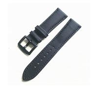JUANZD 23mm schwarz königsblau Nylon Cowhide Watch Armband kompatibel mit Blancpain Fünfzig Fathoms Watch Zenith Chor -Bürger Armband(Black2 black buckle)
