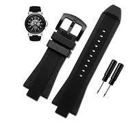 JUANZD 29 mm -13mm schwarzes Silikon -Gummi -Uhren -Bandband, das mit Michael Kors Ersatz MK9020 kompatibel ist(4)