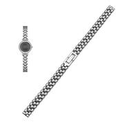 JUANZD Edelstahl -Uhrband 6 mm 8 mm 10 mm silberes goldenes Armband Ersatzgurt kompatibel mit Größen Zifferblatt Lady's Mode Watch Armband(Silver,10mm)