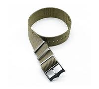 JUANZD Einstellbare Single Pass Gewebtes Nylon Gestreiftes Uhrenband 20mm 22mm Silber/Kupferschnalle Kompatibel mit Tudor Black Bay Nato Strap(Khaki,20mm)