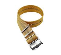 JUANZD Einstellbare Single Pass Gewebtes Nylon Gestreiftes Uhrenband 20mm 22mm Silber/Kupferschnalle Kompatibel mit Tudor Black Bay Nato Strap(Orange khaki,20mm)