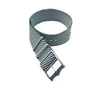 JUANZD Einstellbare Single Pass Gewebtes Nylon Gestreiftes Uhrenband 20mm 22mm Silber/Kupferschnalle Kompatibel mit Tudor Black Bay Nato Strap(Green white,22mm)