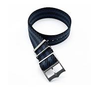 JUANZD Einstellbare Single Pass Gewebtes Nylon Gestreiftes Uhrenband 20mm 22mm Silber/Kupferschnalle Kompatibel mit Tudor Black Bay Nato Strap(9,22mm)