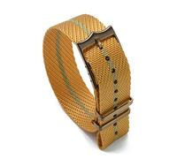 JUANZD Einstellbare Single Pass Gewebtes Nylon Gestreiftes Uhrenband 20mm 22mm Silber/Kupferschnalle Kompatibel mit Tudor Black Bay Nato Strap(Copper Buckle No.3,22mm)