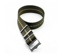JUANZD Einstellbare Single Pass Gewebtes Nylon Gestreiftes Uhrenband 20mm 22mm Silber/Kupferschnalle Kompatibel mit Tudor Black Bay Nato Strap(Olive khaki,20mm)
