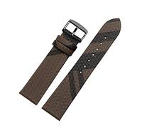 JUANZD Kariertes Muster Leder + PU-Armband 12 14 16 18 20 22 mm Schwarzbraunes Armband Kompatibel mit BU19384 Uhrenkette for Männer und Frauen(Brown black A,22mm)