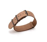 JUANZD LEDER NATO Strap Armband 18mm 20mm 22mm Armband Gürtel Weiche Tragen Armband Zubehör for Mann(Brown 2,22mm)