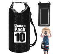 Jubepk Dry Bags Waterproof, waterproof, pack, lightweight build, secure storage, ideal for camping commuting shopping outdoor, 16.14 x 7.68 x 0.2 inch, schwarz, Consulte la descripción, Siehe