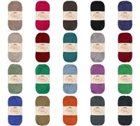 JubileeYarn Baby Soft Bamboo Cotton Yarn - 50g/Strang - Dunkles Sortiment - 20 Knäuel