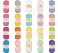 JubileeYarn Baby Soft Bamboo Cotton Yarn - 50g/Strang - Light Assortiment - 20 Knäuel