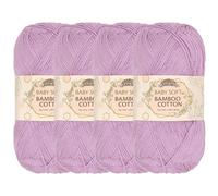 JubileeYarn Baby Soft Bamboo Cotton Yarn - 50g/Strang - Lilacs - 4 Knäuel
