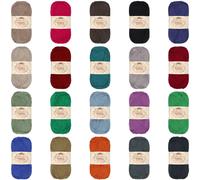 JubileeYarn Babyweiches Bambus-Baumwollgarn 50 g/Strang Dunkles Sortiment 20 Str nge