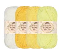 JubileeYarn Babyweiches Bambus-Baumwollgarn 50 g/Strang Gelbt ne 4 Str nge